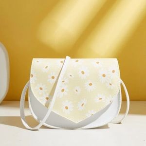 Floral Graphic Flap Saddle Bag